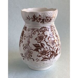 F. Winkle & Co. England BYRON Ironstone Brown Transferware Toothbrush Holder?